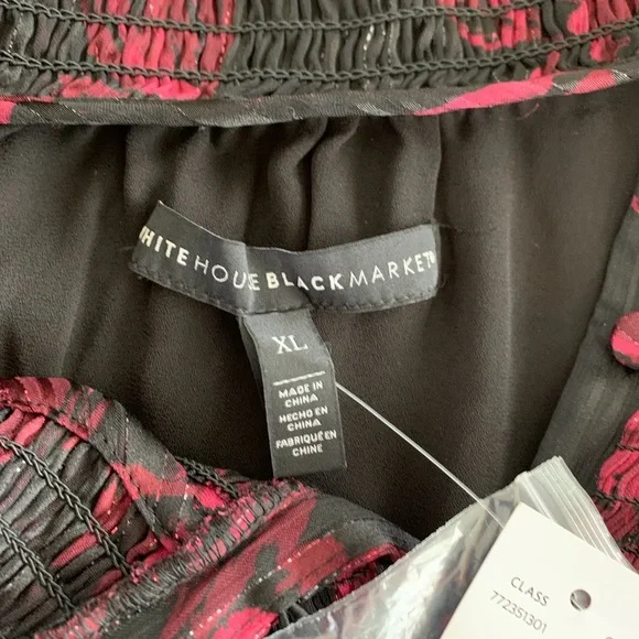 WHBM Smocked Waist Ruffle Midi Dress NWT - Picture 14 of 16